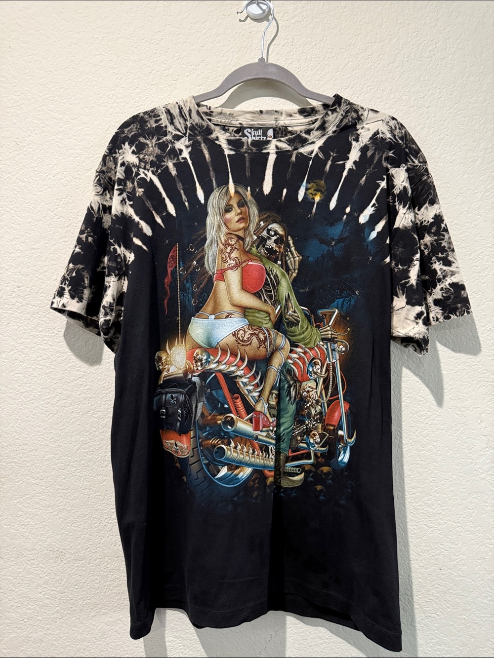 Skull Skates Tie-Dye - Girl Graphic Tee